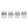 Set 4 bicchieri Gaia linee nere 360cc