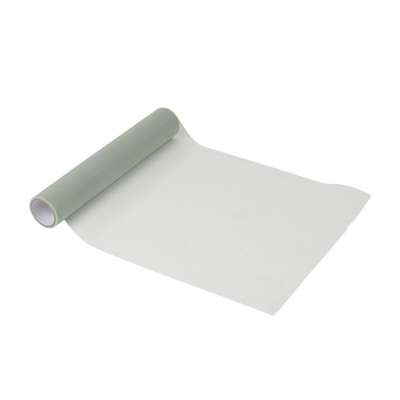 Chemin de Table Tulle Vert de Gris 28cmx Chemin de Table Tulle Vert de Gris 28cmx