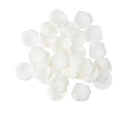 100 Pétales Tissu Ivoire Ø4,5cm