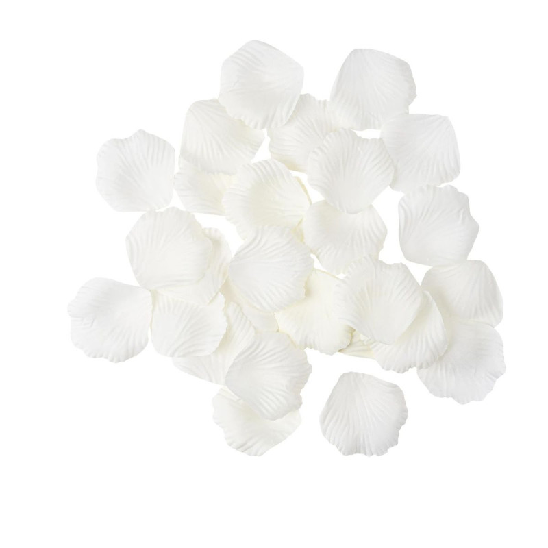 100 Pétales Tissu Ivoire Ø4,5cm