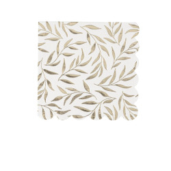 20 Serv. Cocktail Jolis Brins Blanc et O