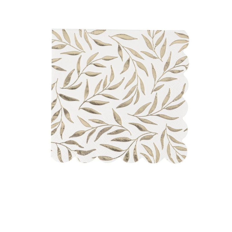 20 Serv. Cocktail Jolis Brins Blanc et O
