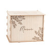 Urne "Merci" en Bois 30x23,5x23,5cm