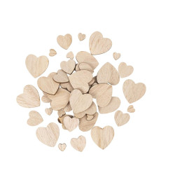 Confettis x50 Cœurs Bois De 1 à 3cm