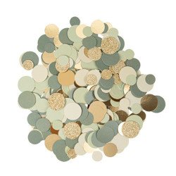 Confettis Papier Dégrade de Vert Sauge O