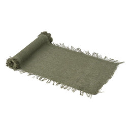 Chemin de Table Effiloché Sauge 30cmx3m