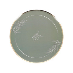 Assiettes x8 Olive Oil Carton Vert de Gr