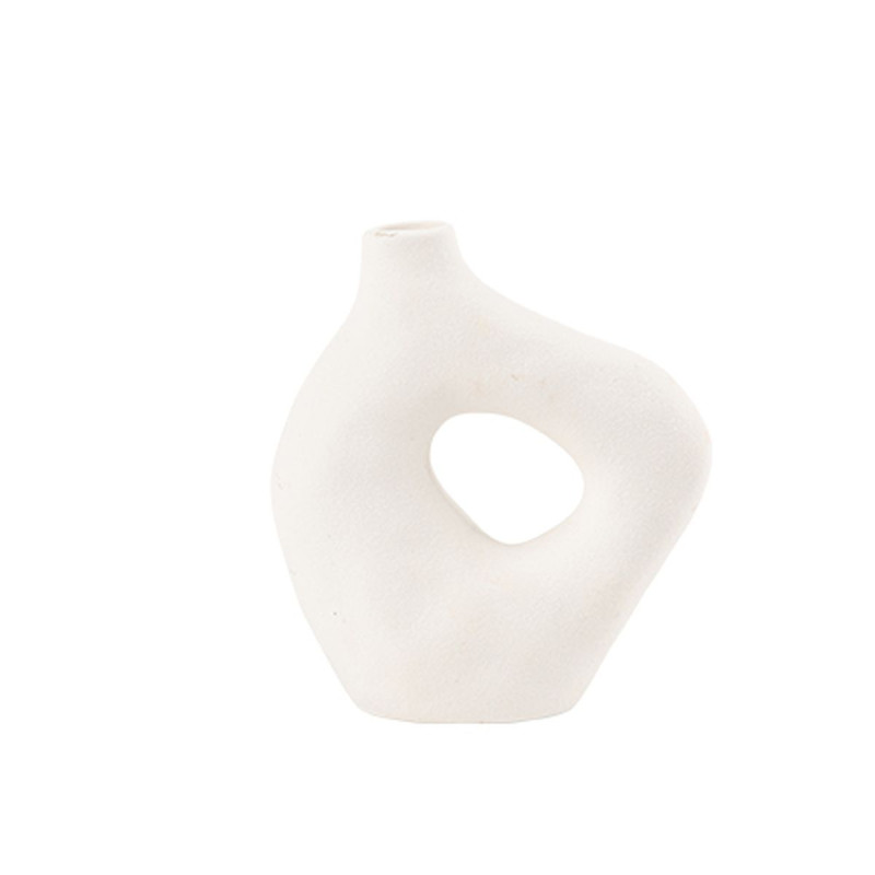 Vase Lavaredo Grès Blanc 11,5x10cm