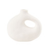 Vase Baza Grès Blanc 13x14cm
