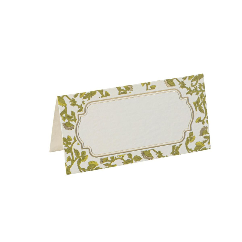 Marque-Places X10 Botanica Verde Papier