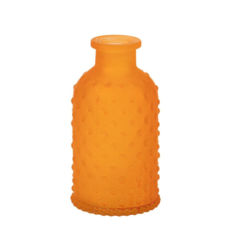 Vase Luna Verre Texturé Orange Ø5,5x11cm Vase Luna Verre Texturé Orange Ø5,5x11cm