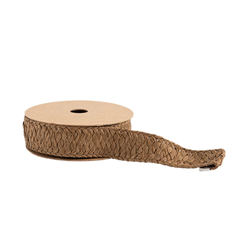 Ruban Tressé Papier Chocolat 25mm x 3m Ruban Tressé Papier Chocolat 25mm x 3m