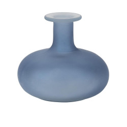 Vase Emy Verre Bleu Orage Ø12x10cm - 470