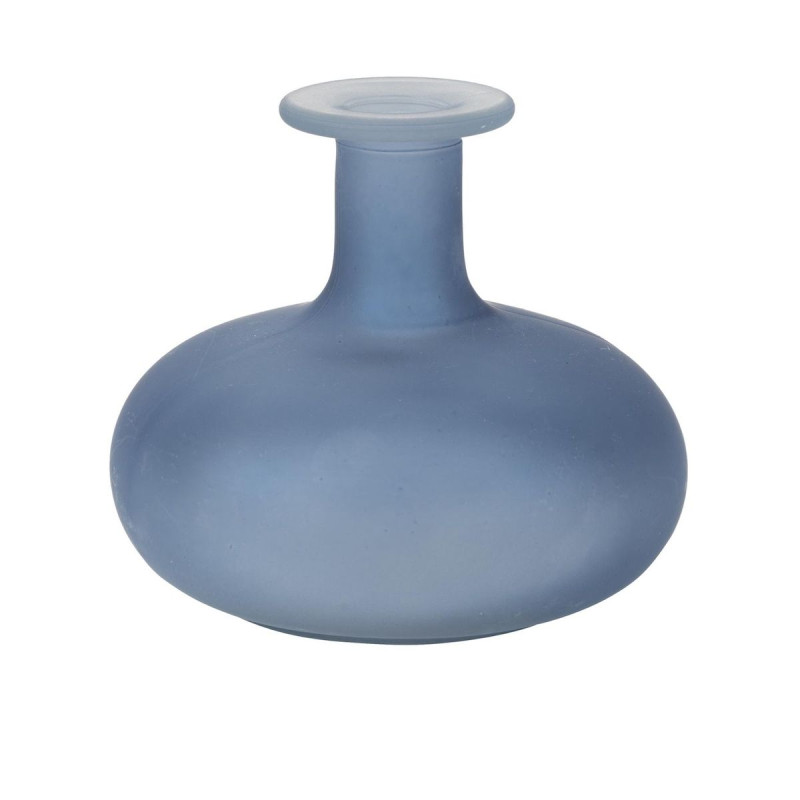 Vase Emy Verre Bleu Orage Ø12x10cm - 470