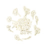 Confettis X100 Baptême Papier Crème et O