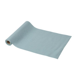 Chemin de Table Effet Lin Bleu 28cmx5m