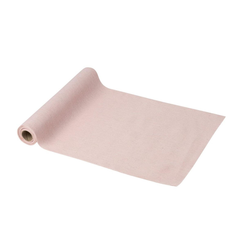 Chemin de Table Effet Lin Rose 28cmx5m Chemin de Table Effet Lin Rose 28cmx5m