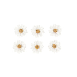 Adhésifs Marguerites X6 Papier Blanc et