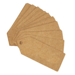 24 ETIQUETTES KRAFT PERFOREES 5X2CM