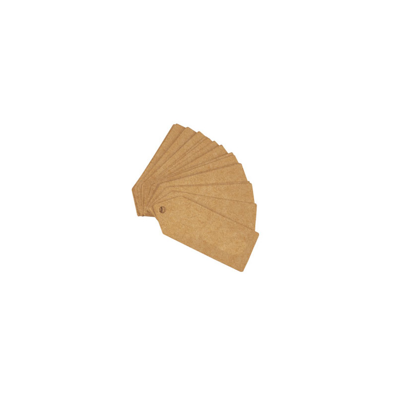 24 ETIQUETTES KRAFT PERFOREES 5X2CM