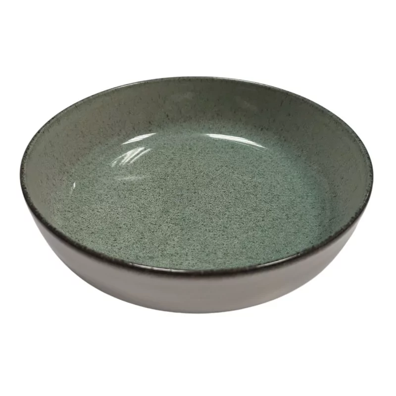 Assiette creuse D18cm Beloi en céramique vert Assiette creuse D18cm Beloi en céramique vert