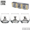 VERRE A RHUM DECORE X3 "PUNCH" 28CL