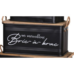 COFFRE EN METAL "BRICS-A-BRAC" M:62X32X3
