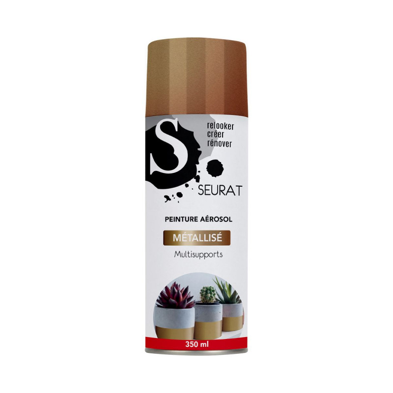 BOMBE DE PEINTURE OR ROSE MULTISUPPORTS