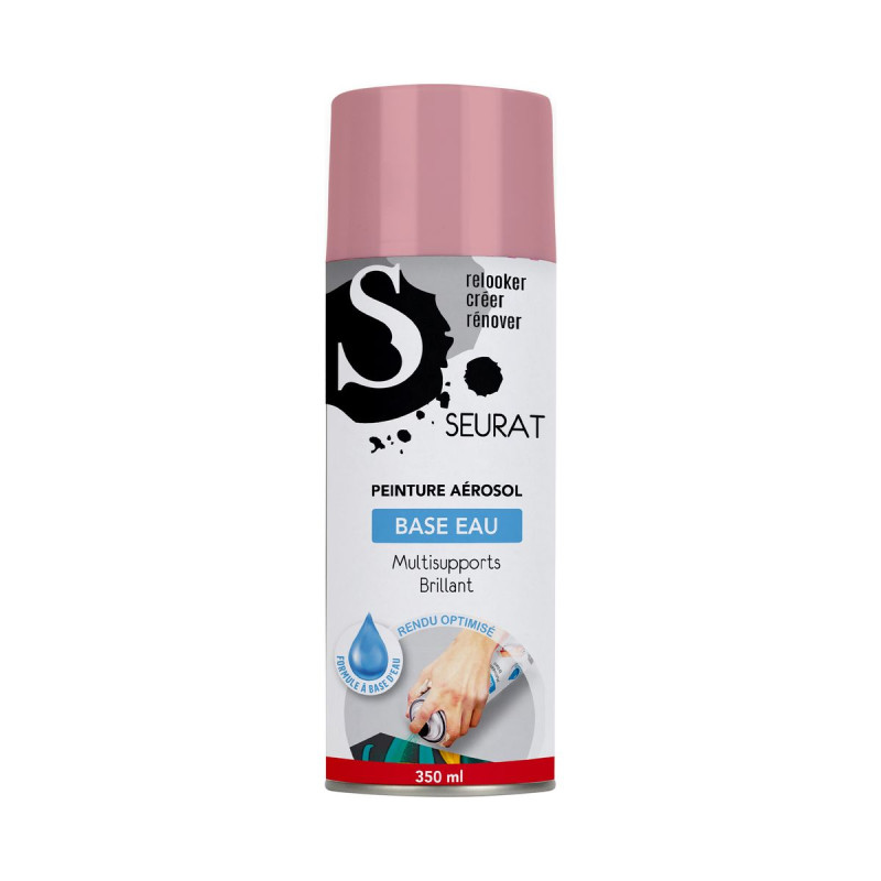 BOMBE DE PEINTURE ROSE 350ML A BASE D'EA
