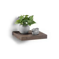 ETAGERE FLOTTANTE NOYER MDF L25*22,8CM