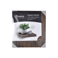 Étagère murale flottante noyer mdf L25x22.8cm