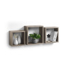 SET DE 3 CUBES GIGOGNES CHENE MDF 23/26,