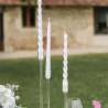 Elegance kaarsenhouder in transparant glas H20cm