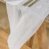 White satin voile table runner 28 cm x 3 m