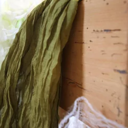 Pistachio Cheesecloth Table Runner 90cm x 3m
