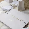 Libro degli ospiti effetto lino e oro