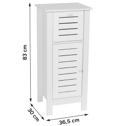 MEUBLE BAS SANTORIN 1 PORTE/1 TIROIR MDF