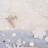 Blauwe, witte, zilveren en glitterconfetti
