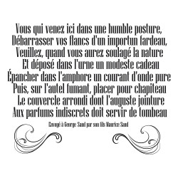 STICKER CITATION TOILETTES "George Sand"