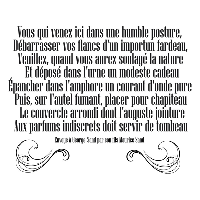 Sticker citation toilette "George Sand" Sticker citation toilette "George Sand"