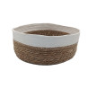 CORB. BASSE EN JONC "WHITE" PM 26XH8CM