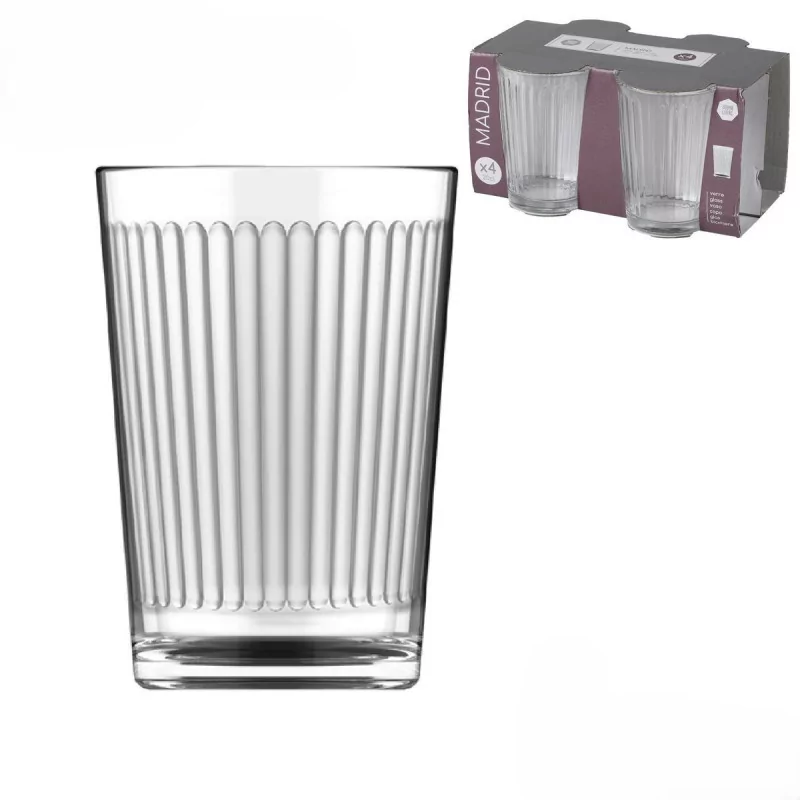 Verre à eau gobelet Madrid 20cl Lot de 4 Verre à eau gobelet Madrid 20cl Lot de 4