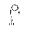 TEKMEE CABLE ROND 3-EN-1 1M NYLON TRESSE