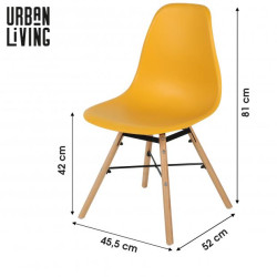 CHAISE "JENA" MOUTARDE 45,5X52XH42/81CM