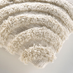 Housse de coussin tufté Silio 40x40cm beige