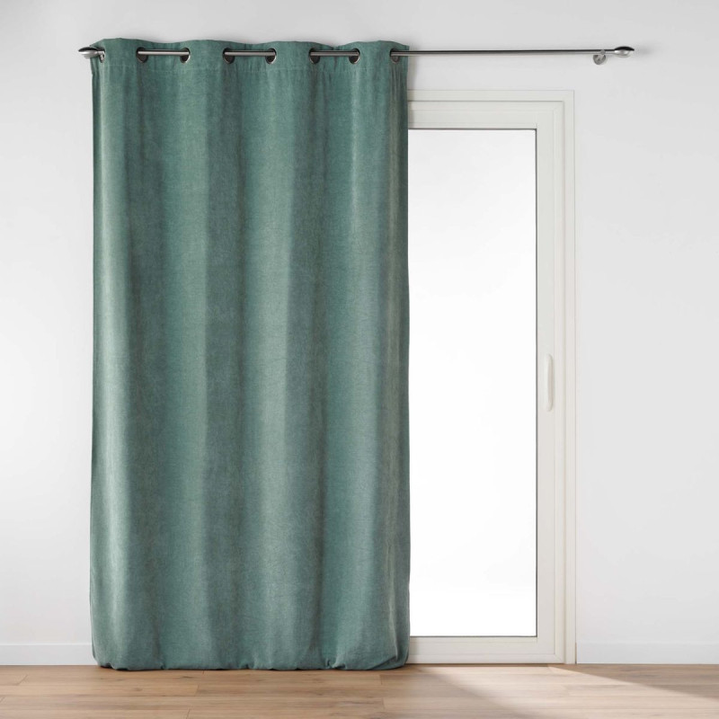 RIDEAU NOVANA SAUGE 135x260CM VELOURS UN RIDEAU NOVANA SAUGE 135x260CM VELOURS UN