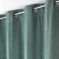 RIDEAU NOVANA SAUGE 135x260CM VELOURS UN