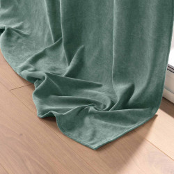 RIDEAU NOVANA SAUGE 135x260CM VELOURS UN