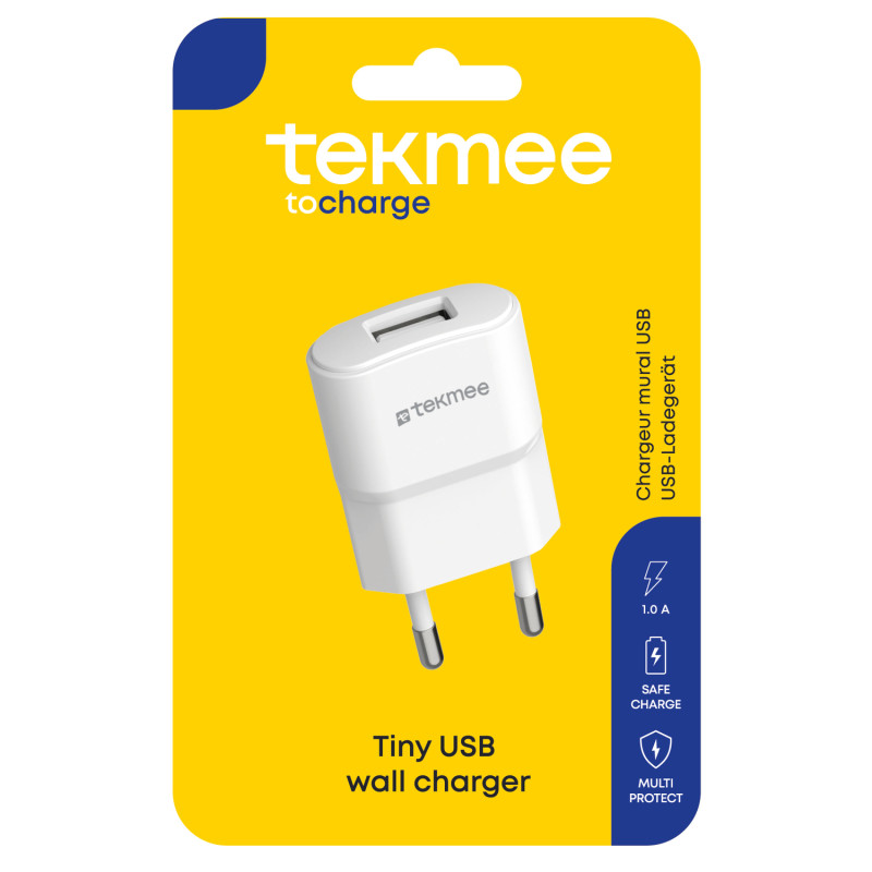 Prise de charge USB 1A blanche Prise de charge USB 1A blanche