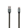 CABLE PLAT TYPE-C 1M NYLON TRESSE TEKME
